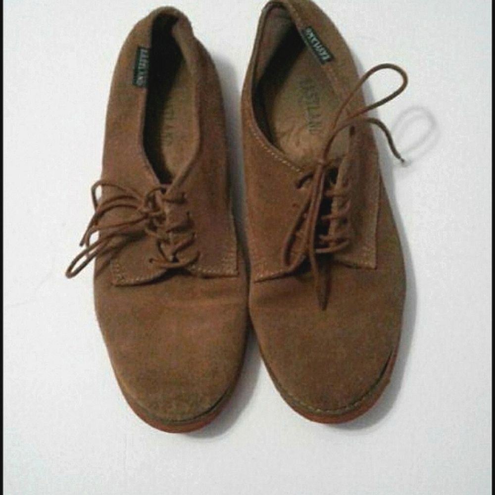Eastland Bucksport Dark Khaki Suede Academia Oxford Lace Up Shoes 8